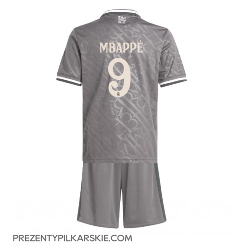 Stroje piłkarskie Real Madrid Kylian Mbappe #9 Koszulka Trzeciej dla dzieci 2024-25 Krótki Rękaw (+ szorty)